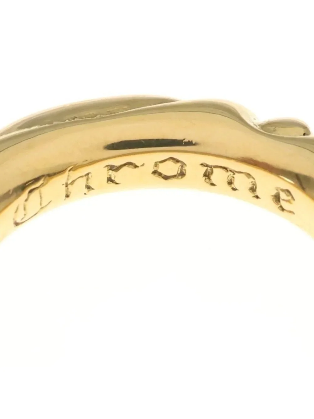 Chrome Hearts 22k Scrl Band Scroll Ring Gold